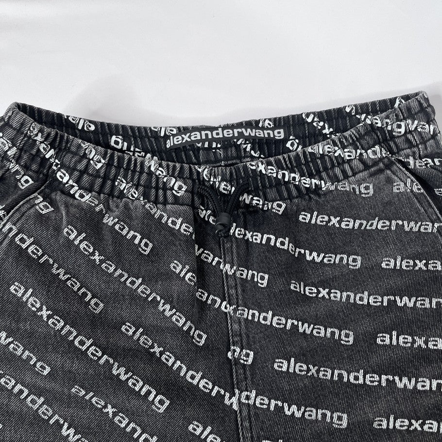 Alexander Wang All-Over Print Black Jeans Size XS