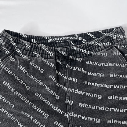 Alexander Wang All-Over Print Black Jeans Size XS