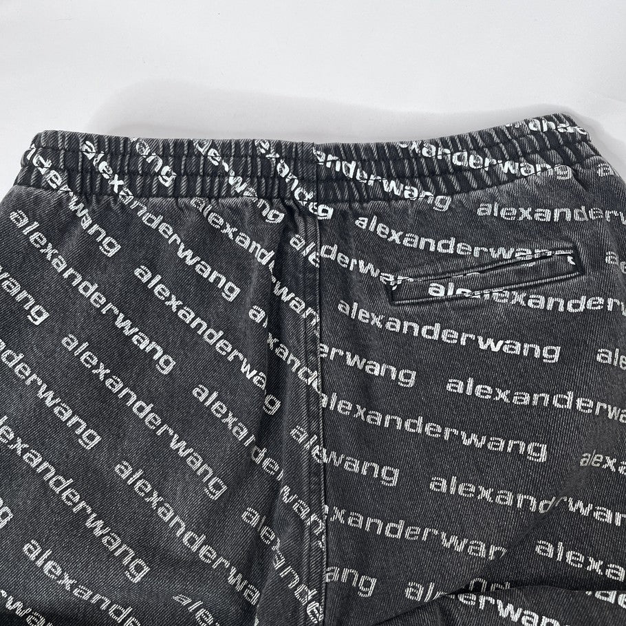 Alexander Wang All-Over Print Black Jeans Size XS