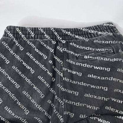 Alexander Wang All-Over Print Black Jeans Size XS