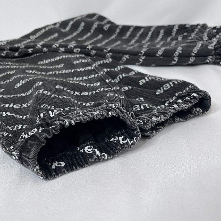 Alexander Wang All-Over Print Black Jeans Size XS