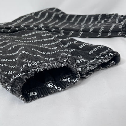 Alexander Wang All-Over Print Black Jeans Size XS