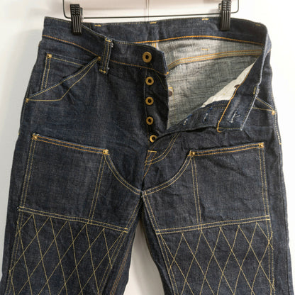trophy clothing Double Knee Indigo Denim Jeans Size 31