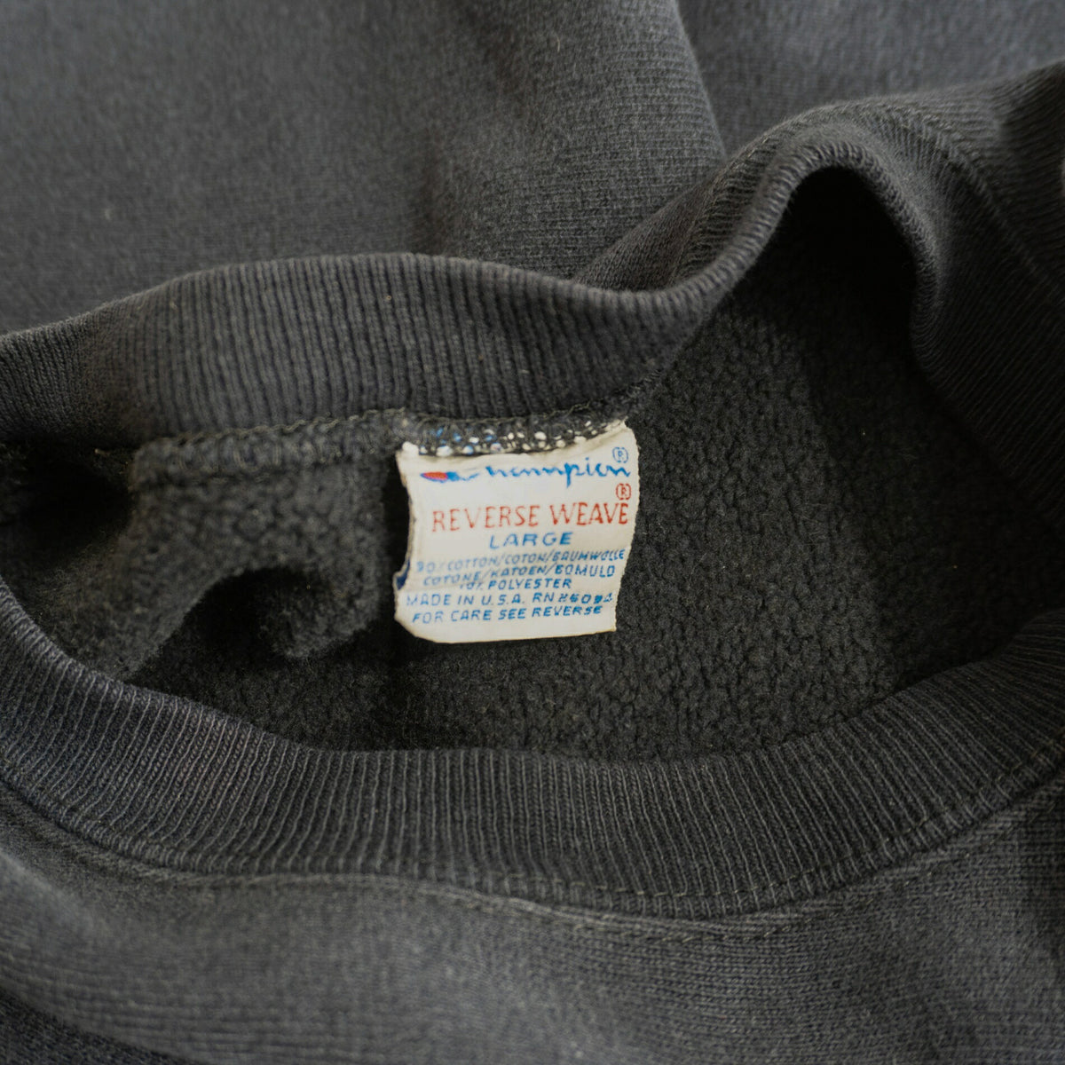 CHAMPION 90s Black Reverse Weave Sweatshirt Size L