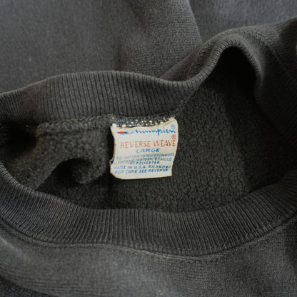 CHAMPION 90s Black Reverse Weave Sweatshirt Size L