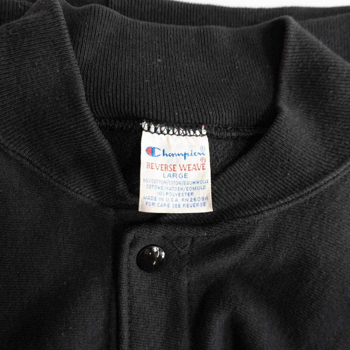 Champion USA 90s Snap Cardigan Black Size L