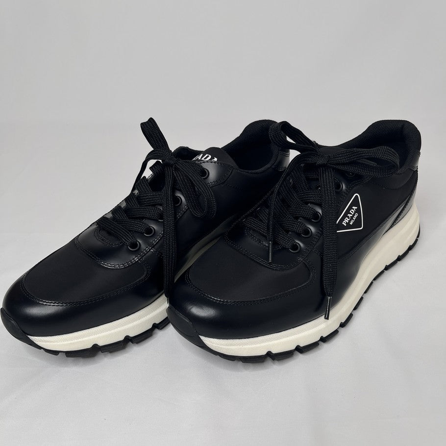 PRADA RE-NYLON Side Logo Low-Top Sneakers Black Size 27.5cm
