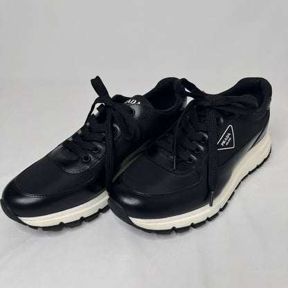 PRADA RE-NYLON Side Logo Low-Top Sneakers Black Size 27.5cm