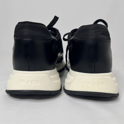 PRADA RE-NYLON Side Logo Low-Top Sneakers Black Size 27.5cm