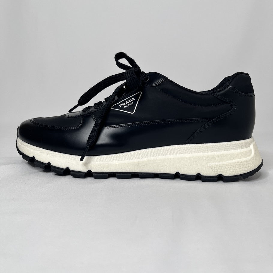 PRADA RE-NYLON Side Logo Low-Top Sneakers Black Size 27.5cm