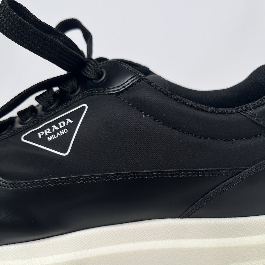 PRADA RE-NYLON Side Logo Low-Top Sneakers Black Size 27.5cm