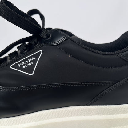 PRADA RE-NYLON Side Logo Low-Top Sneakers Black Size 27.5cm