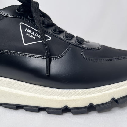 PRADA RE-NYLON Side Logo Low-Top Sneakers Black Size 27.5cm