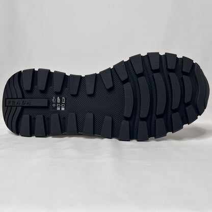 PRADA RE-NYLON Side Logo Low-Top Sneakers Black Size 27.5cm