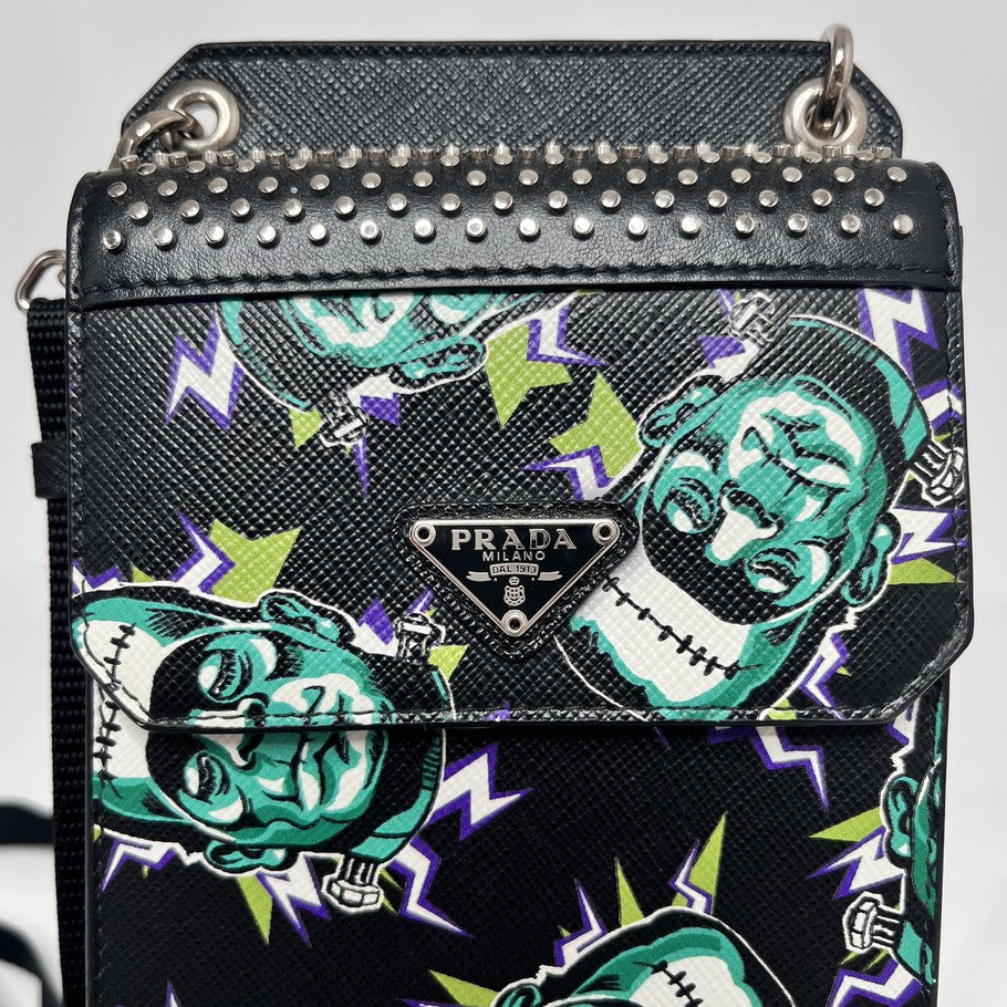PRADA Frankenstein Smartphone Bag Black Size ONE SIZE