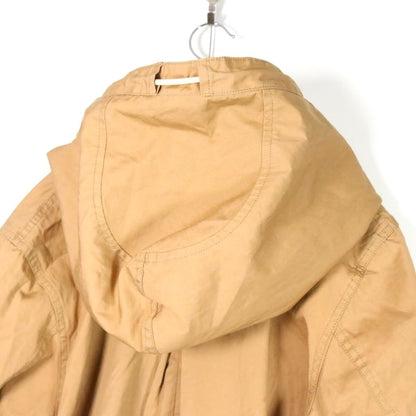 NIGEL CABOURN 20SS Coated Cotton Hoodie Beige Size 46