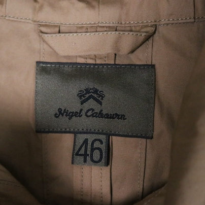 NIGEL CABOURN 20SS Coated Cotton Hoodie Beige Size 46
