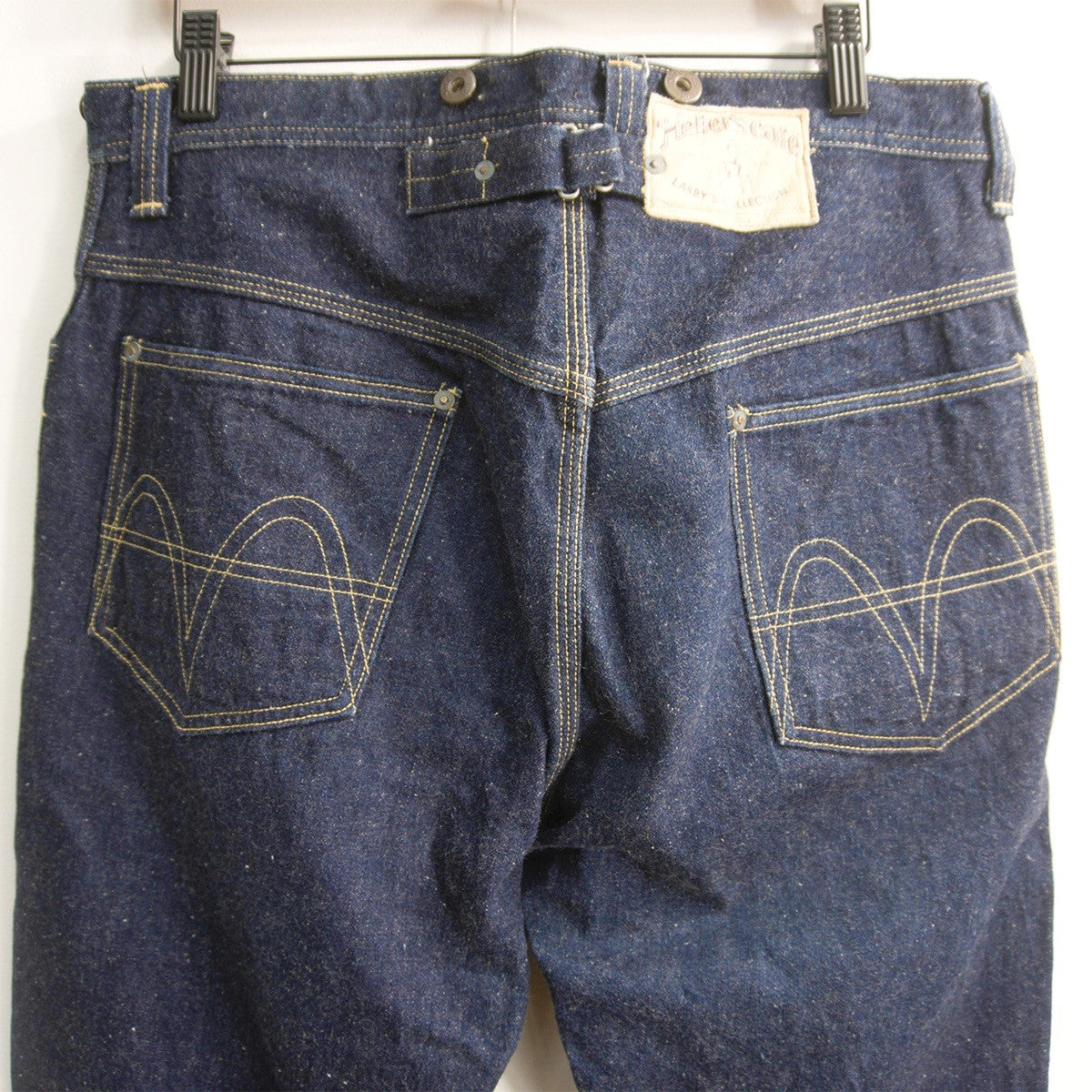 Hellers Cafe Cinch Back Denim Pants Size 34