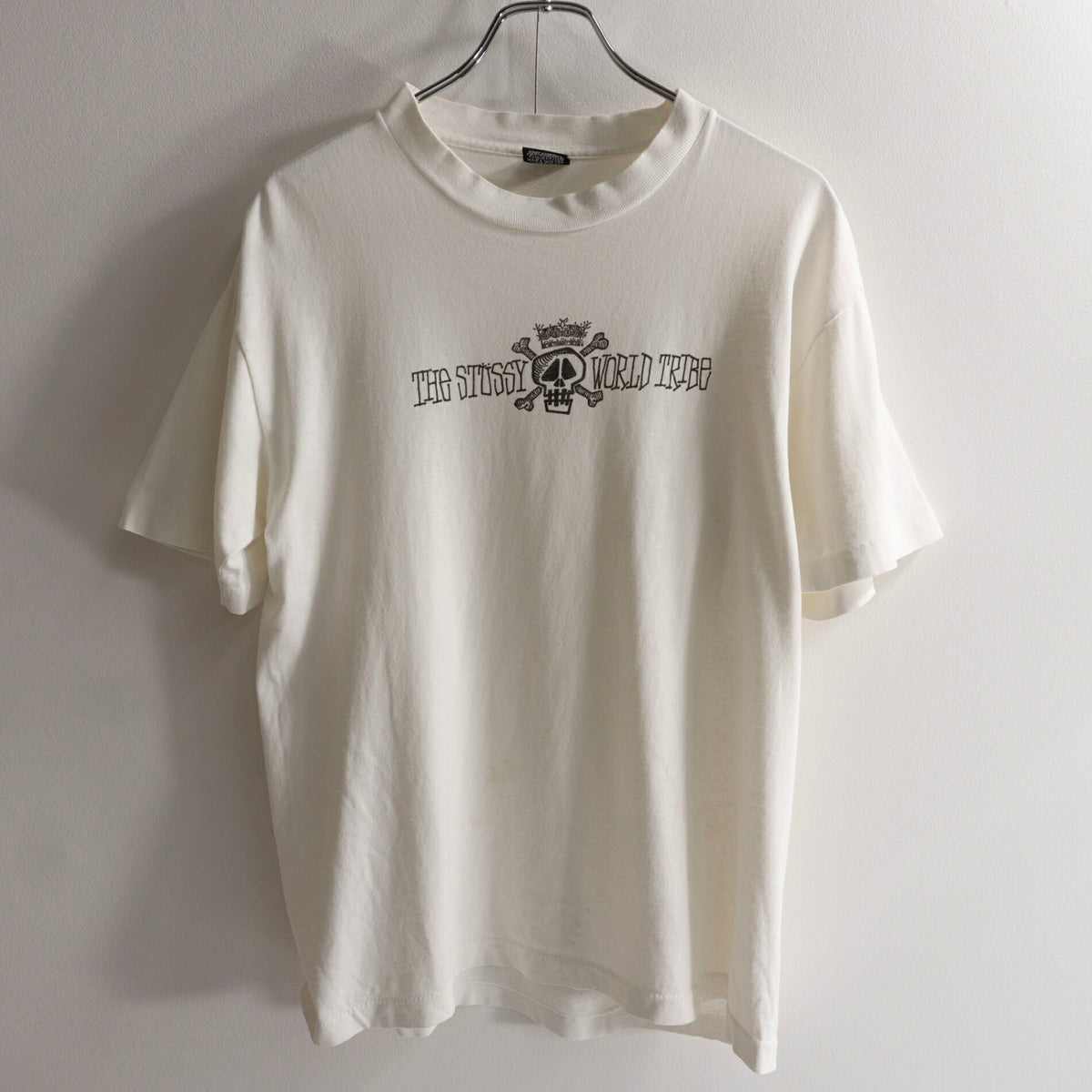 USA 90s OLD STUSSY Skull Print T-Shirt Size M