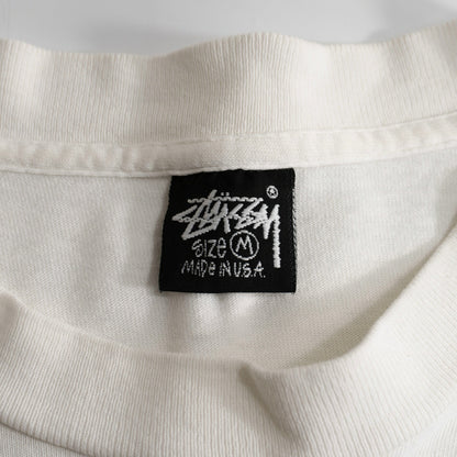 USA 90s OLD STUSSY Skull Print T-Shirt Size M
