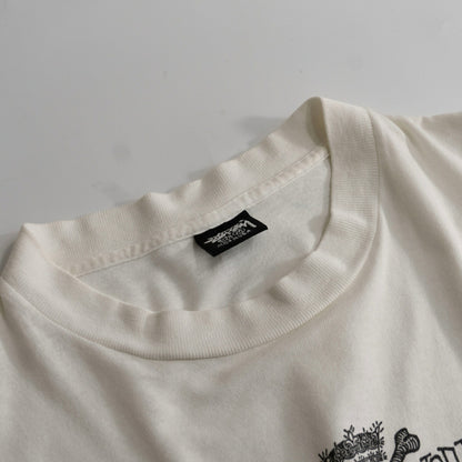 USA 90s OLD STUSSY Skull Print T-Shirt Size M