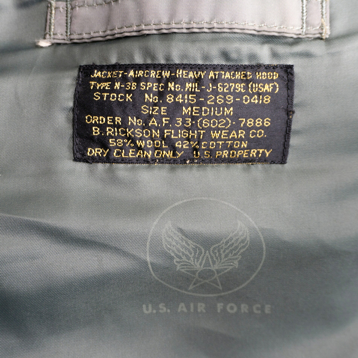 BUZZ RICKSON N-3B Flight Jacket Size M