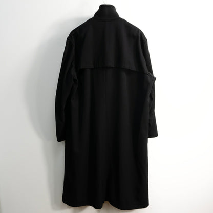 Y's for men Ribbed Collar Long Coat Black Size M