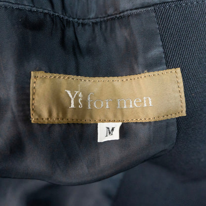 Y's for men Ribbed Collar Long Coat Black Size M