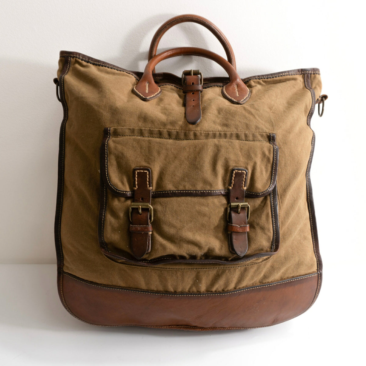 RRL Canvas Leather Vintage Tote Bag