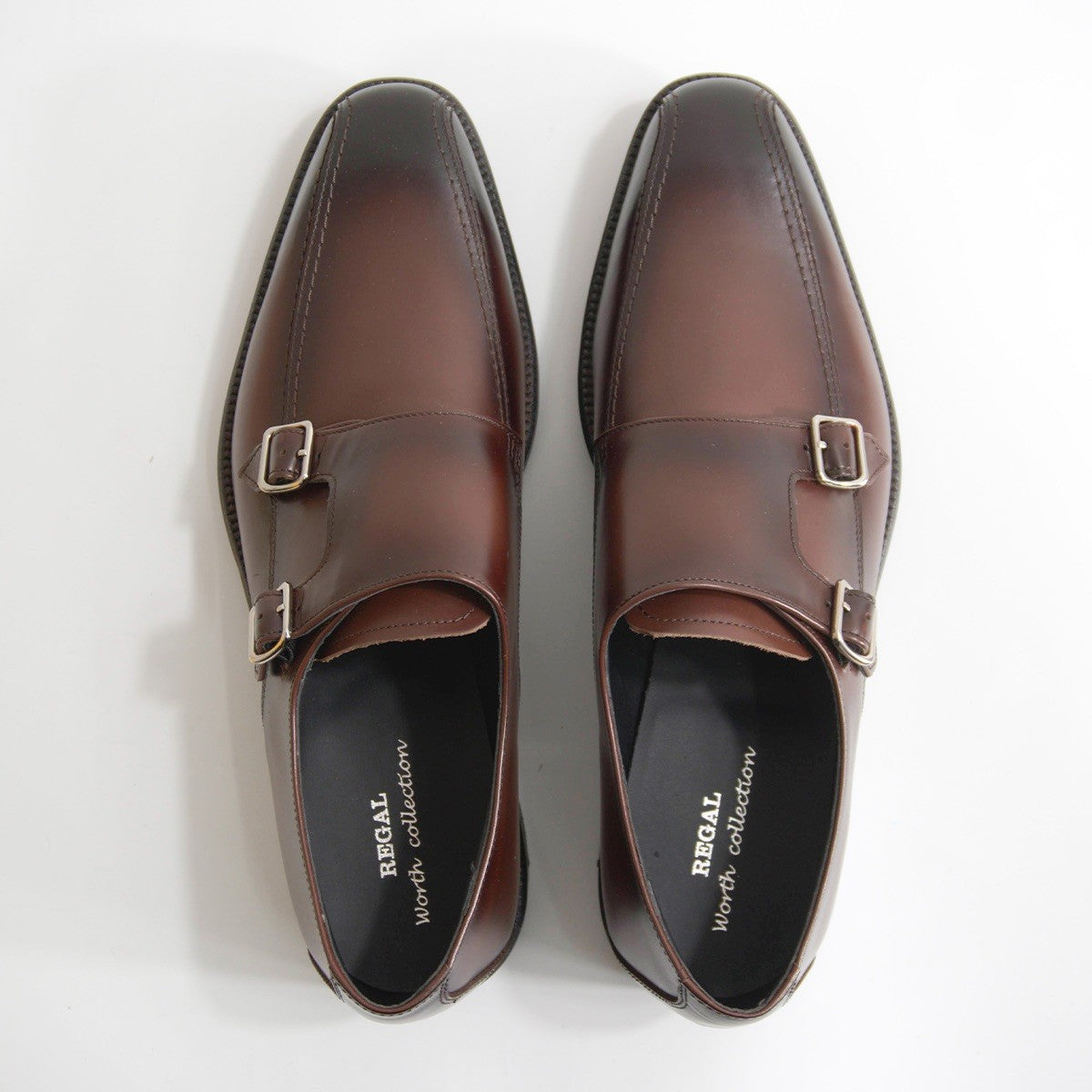 REGAL worth collection Monk Strap Leather Shoes Size 25.5cm