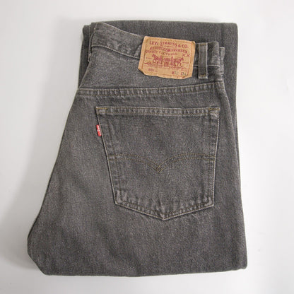 wsm s x LEVI'S 90s 501 Pre-Dyed Black Denim Jeans in USA Size 32×34