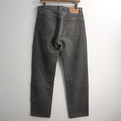 wsm s x LEVI'S 90s 501 Pre-Dyed Black Denim Jeans in USA Size 32×34