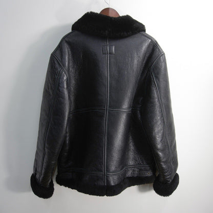 AVIREX B-3 Mouton Sheepskin Bomber Jacket Size 46
