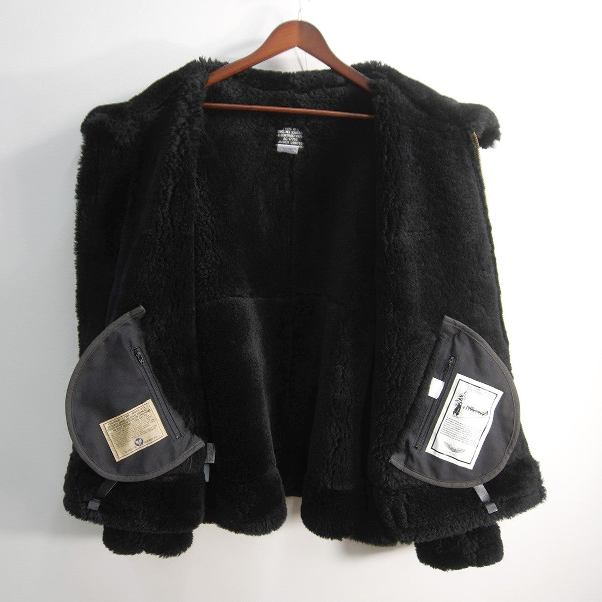 AVIREX B-3 Mouton Sheepskin Bomber Jacket Size 46