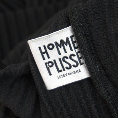 HOMME PLISSE ISSEY MIYAKE Black Pleated Hoodie Size 2