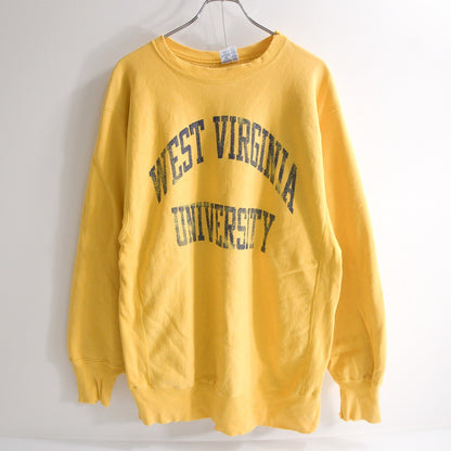 CHAMPION 90s Reverse Weave College Sweatshirt Yellow Size L