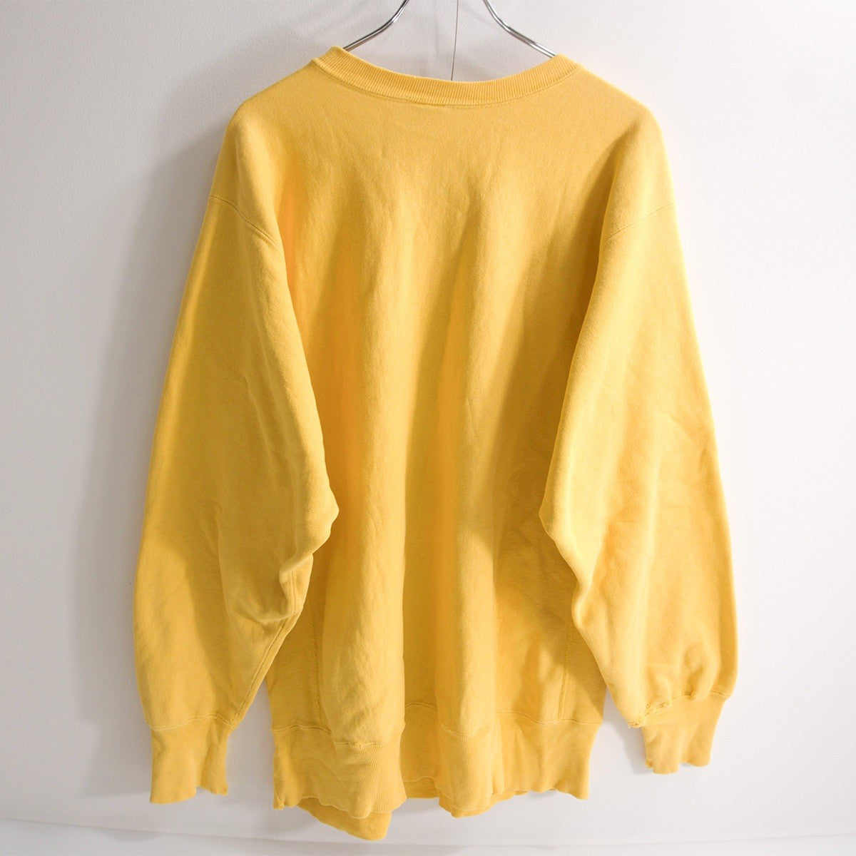 CHAMPION 90s Reverse Weave College Sweatshirt Yellow Size L