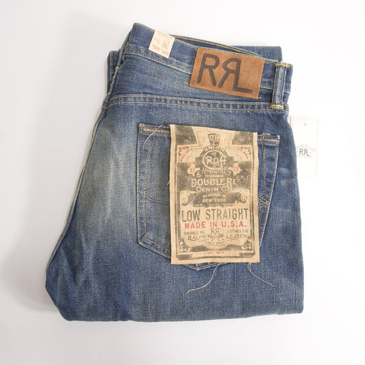LOW-STRAIGHT JEANS x RRL Low-Straight Vintage Denim Jeans Size 32×30