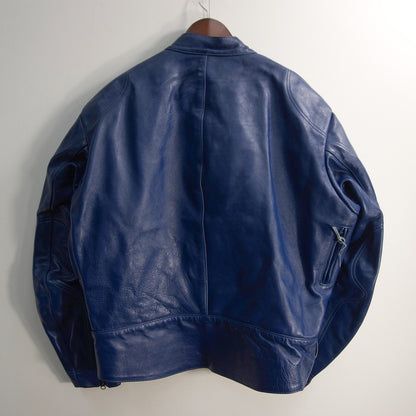 VANSON MANX Blue Leather Riders Jacket Size 54