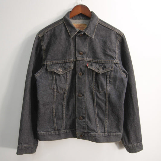 LEVI'S 80s 75505 Black Denim Jacket Size 40