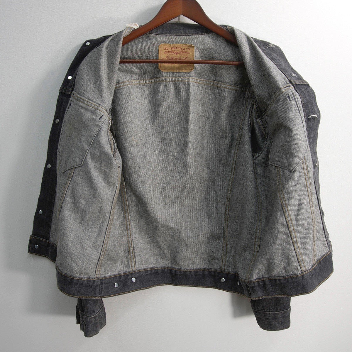 LEVI'S 80s 75505 Black Denim Jacket Size 40