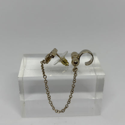 CHANEL CC Mark Rhinestone Earrings Gold Size ONE SIZE