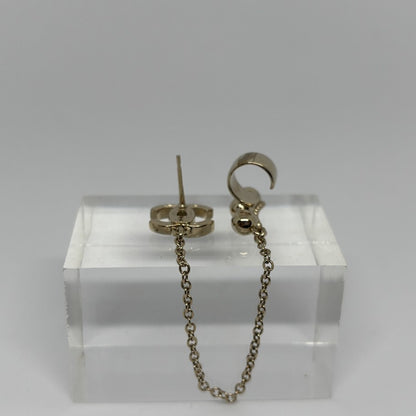 CHANEL CC Mark Rhinestone Earrings Gold Size ONE SIZE