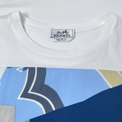 HERMES Zouaves et Dragons Cotton T-Shirt White Size M