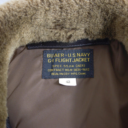 THE REAL MCCOY'S G-1 Leather Flight Jacket Size 42