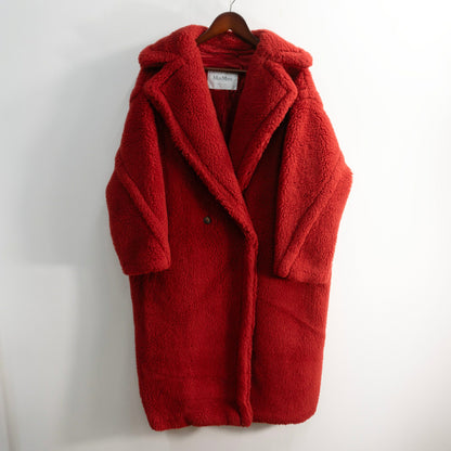 MAX MARA Teddy Bear Icon Coat Red Size S