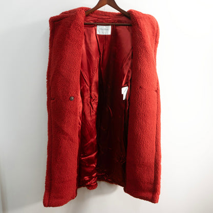 MAX MARA Teddy Bear Icon Coat Red Size S