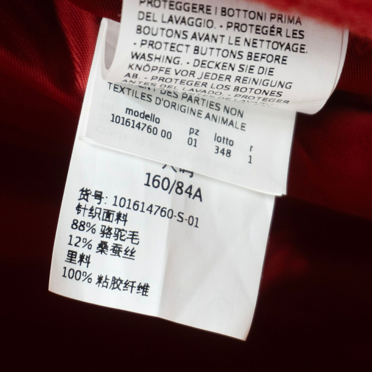 MAX MARA Teddy Bear Icon Coat Red Size S