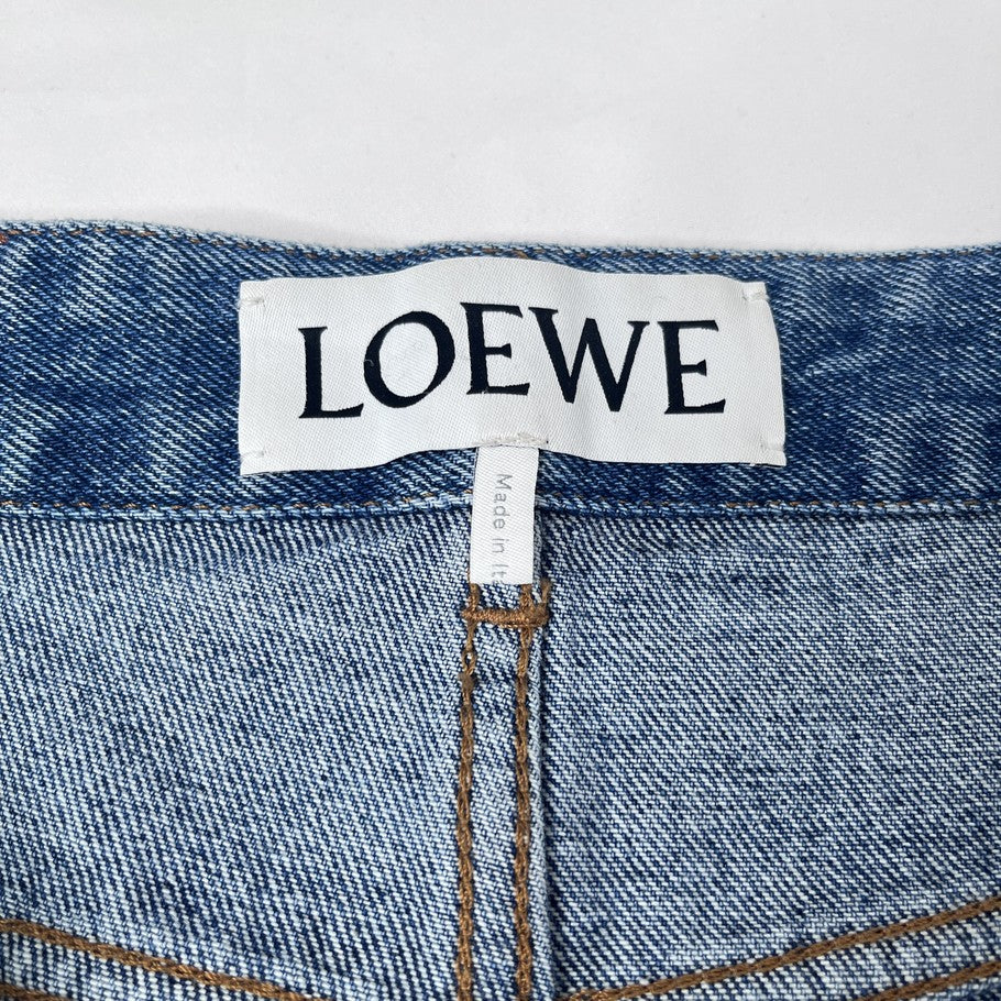 LOEWE Anagram Baggy Blue Jeans Size 42