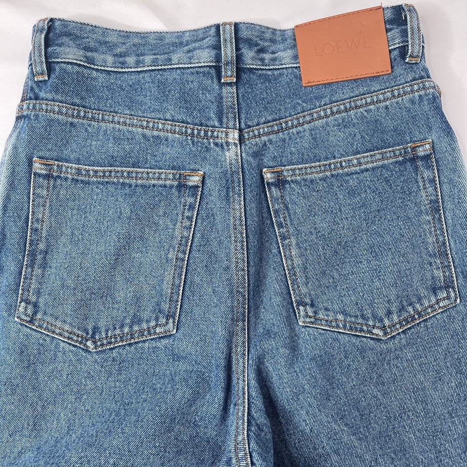 LOEWE Anagram Baggy Blue Jeans Size 42
